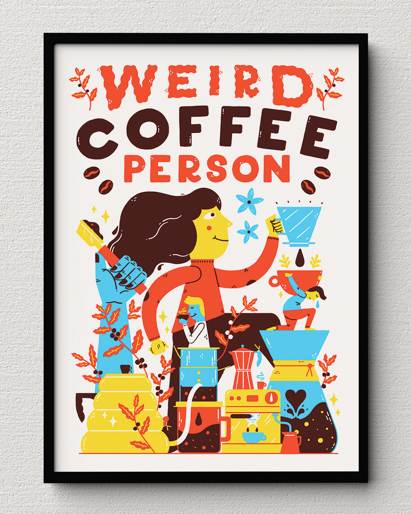 Weird Coffee Person Ritual Print